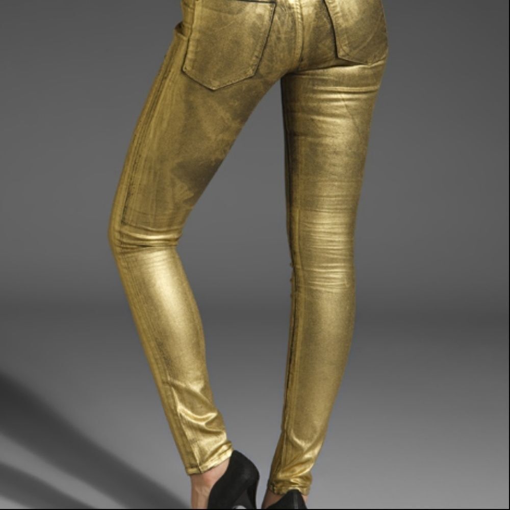 The Sinclair MFGRP Jeans Gold Distressed Skinny Size 27